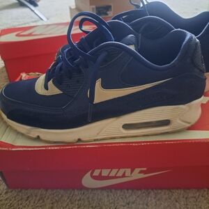 Nike Blue and Cream Athletic Shoes